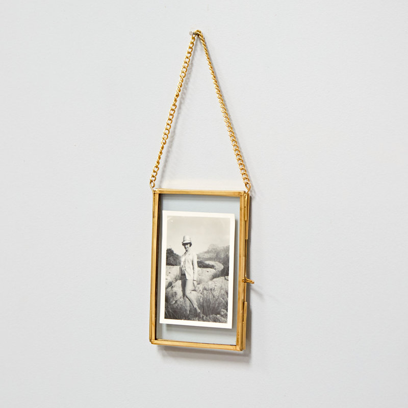 Gold Metal Picture Frame, 12cm x 8.5cm