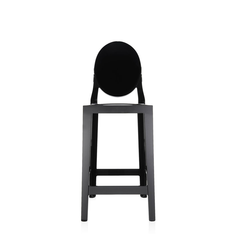One More Outdoor Bar Stool, 65 cm, Glossy Black