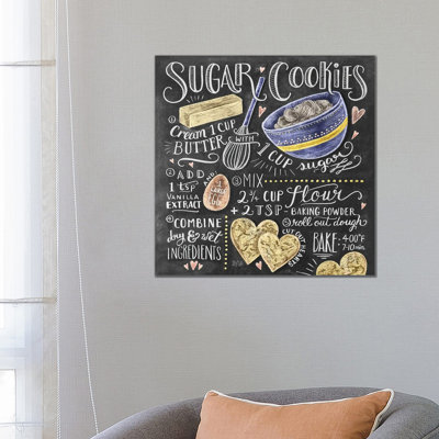 Sugar Cookies Recipe - Print on Canvas