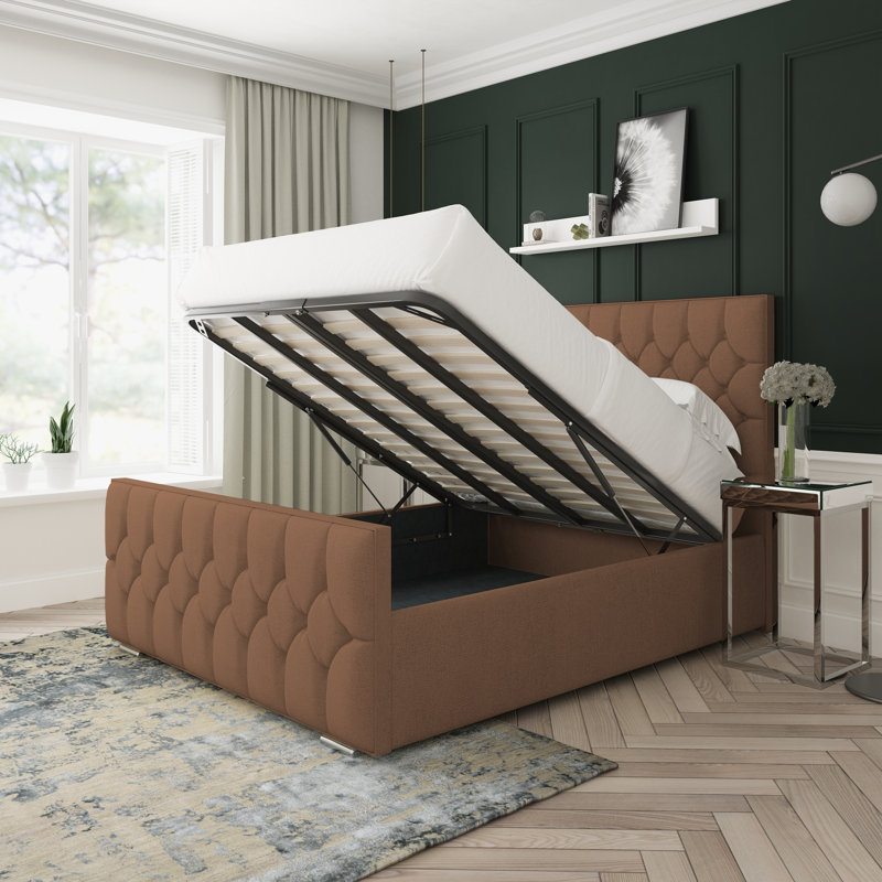 Upholstered Divan Bed, Super King (6'), Mink