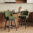 360°Bar Counter Stool with Solid Wood Frame-1518175755