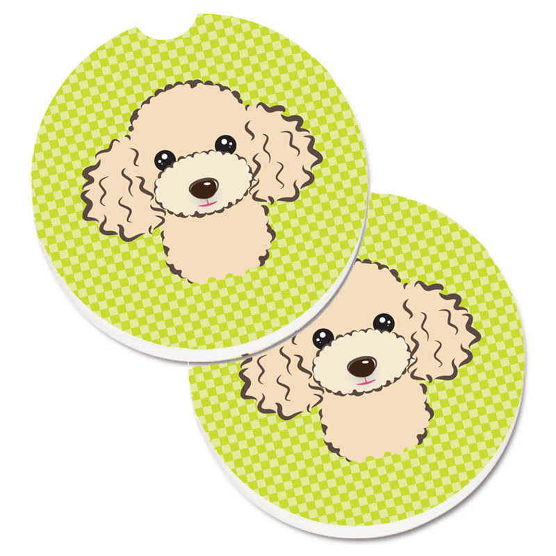 Sous-verre Retriever, Vert lime, Caniche Buff