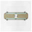 Benner Glass Top Cross Legs End Table