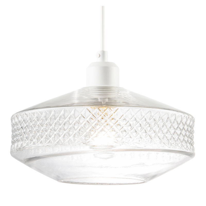 14cm H Glass Round Lamp Shade ( Slip-On ), Clear