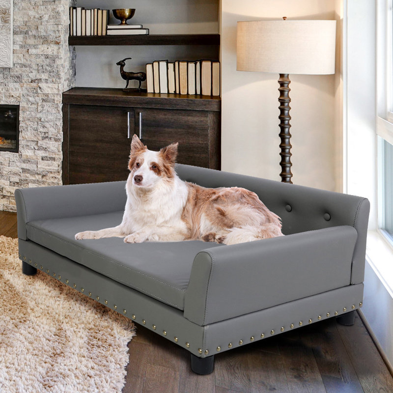 Tornillo Leather Pet Bed, Extra Large (40cm H x 120cm W x 78cm D)