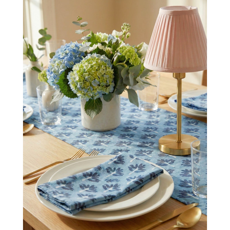 Zeenat Table Napkin, Blue/White Floral