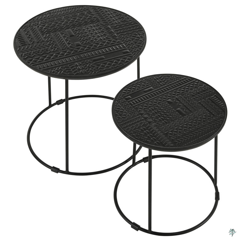 Ensemble de 2 tables gigognes