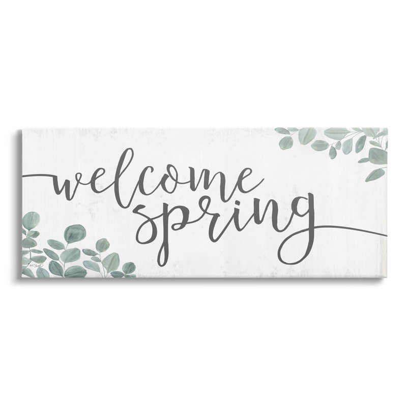 Welcome Welcome, Toile tendue, H 10 po x l 24 po x P 1,5 po