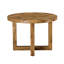 Une table de salle à manger circulaire moderne et pratique. Fabriqué en bois aggloméré et en bois. Convient au salon et à la chambre à coucher.