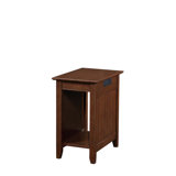 Morral Solid Wood End Table and Built-In Outlets