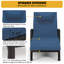 Double chaise longue inclinable avec coussins 72,8 po Miluse-1047792548