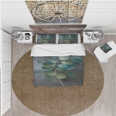 Fresh leaves I - Traditional Duvet Cover Set - Microfiber Polyester