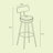 Angelleah Stools with Back, Synthetic Leather-974126474-973653301