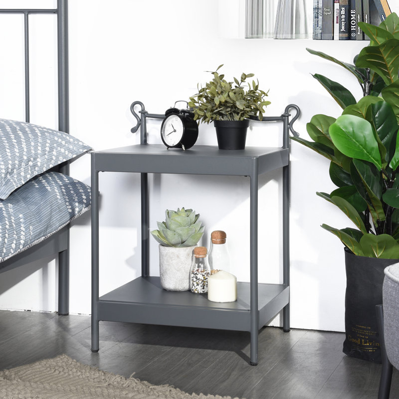 Lugo 45cm W Metal Bedside Table