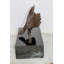 Sculpture Nifao Majestic American Eagle en bronze avec bouclier - fonte à la cire perdue, finition patinée classique, montée sur une base en marbre - symbole de force, de liberté, de patriotisme et d'honneur 20 x 8 po x 14 po