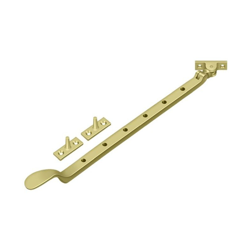 Colonial Casement Stay Adjuster, Polished Brass