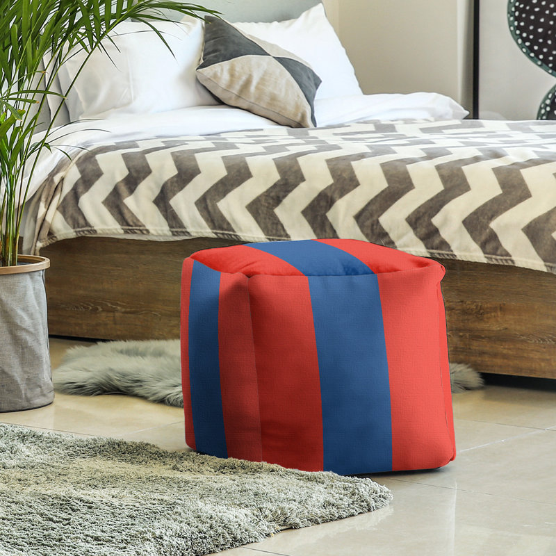 Repose-pieds 13 po, H 13 po x l 13 po x P 13 po, Rouge / bleu royal