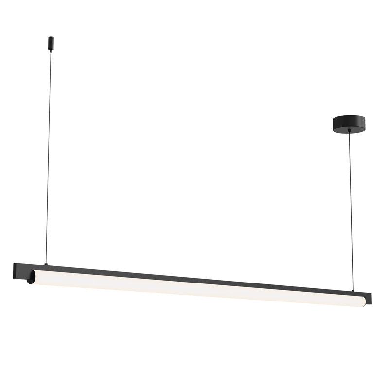 Keel 1 - Light LED Pendant, 2" H x 60" W, Satin Black