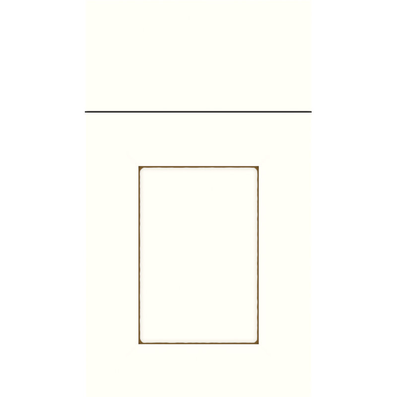 Dwelling Full Access Riverbend Door Sample, Manufactured Wood (MDF), Alabaster w/ Smoke Glaze