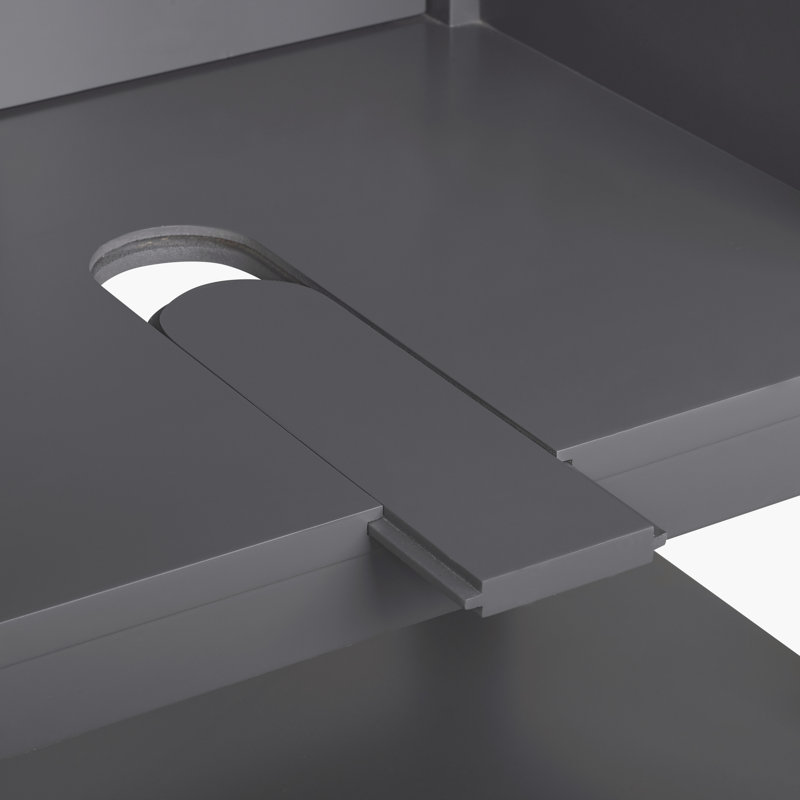 Ensemble de meuble-lavabo simple 24 po Jewell, Gris foncé / nickel brossé