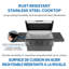 Plaque de cuisson en acier inoxydable antirouille de 36 po Freestyle, plaque chauffante au gaz naturel-125498291