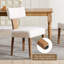 Linen Upholstered Dining Chairs With Wooden Frame For Dining Room -117197881