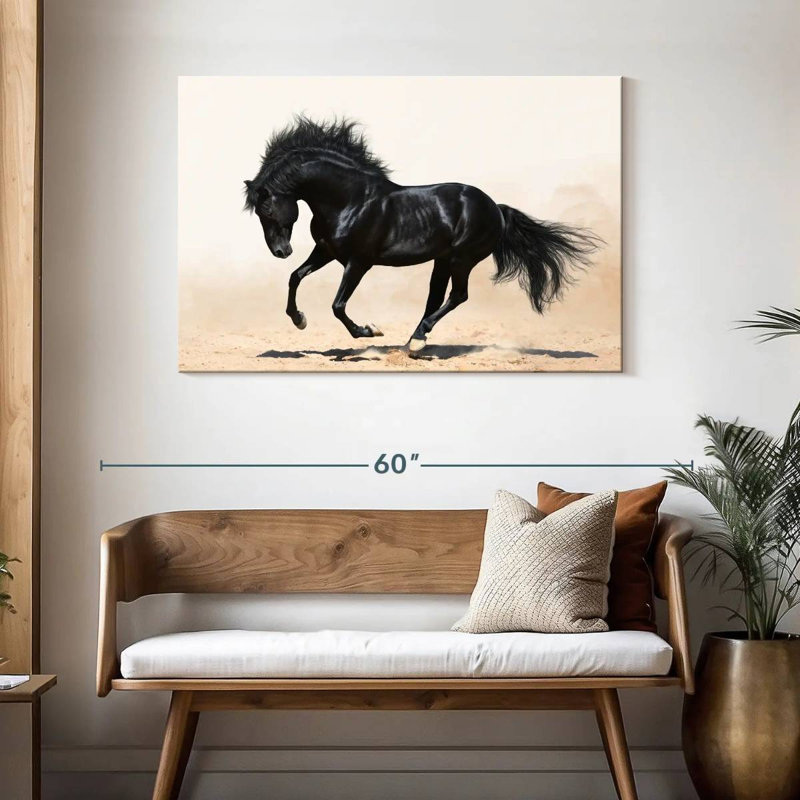 Black Stallion, 30" H x 45" W