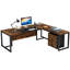 Bureau de direction en L avec armoire de rangement Trisca-163630409