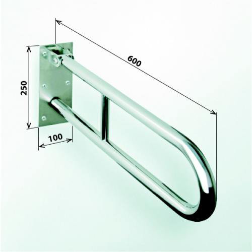 Help 600 61.6cm Grab Bar, Stainless Steel
