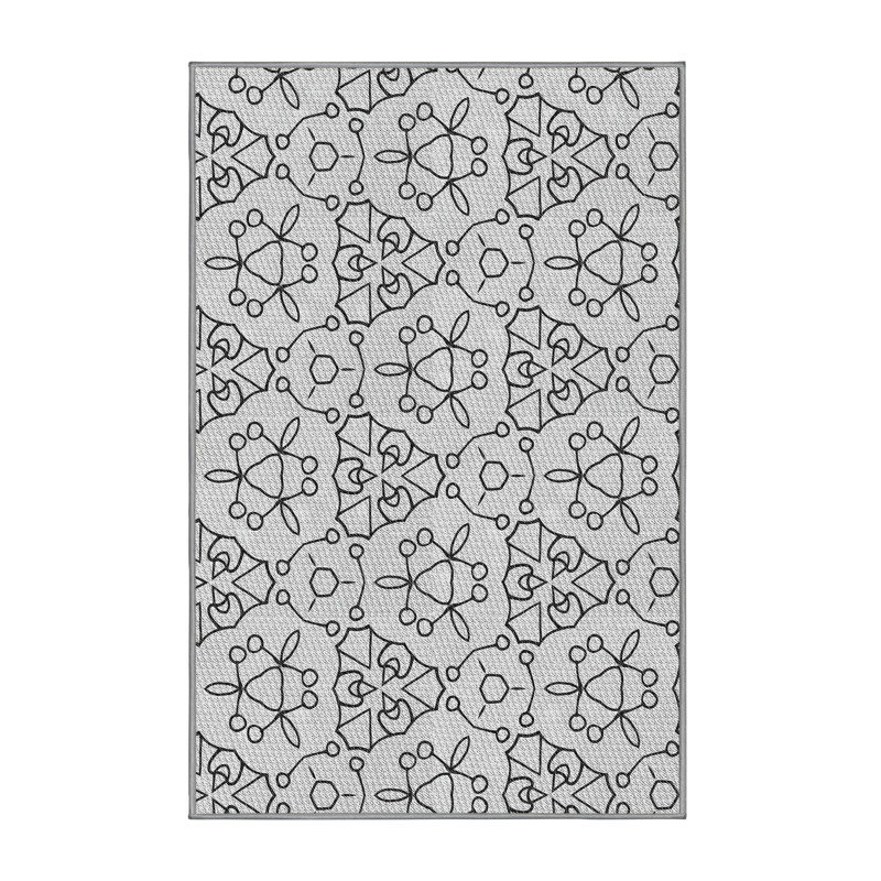 Tapis gris Power Loom, Rectangle 2 pi x 4 pi