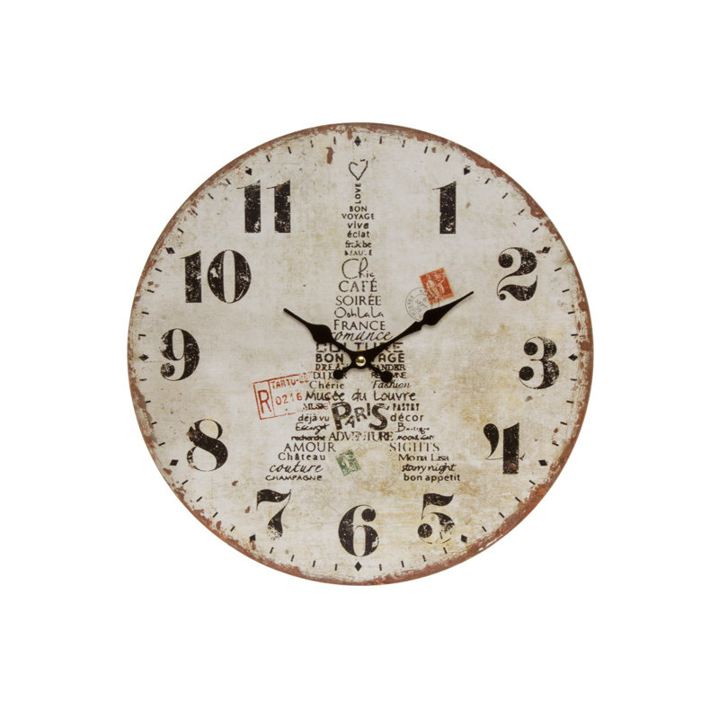 Close Wood Wall Clock