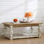 Table basse rectangulaire en bois 47 po x 27,5 po x 20 po, table basse champêtre
