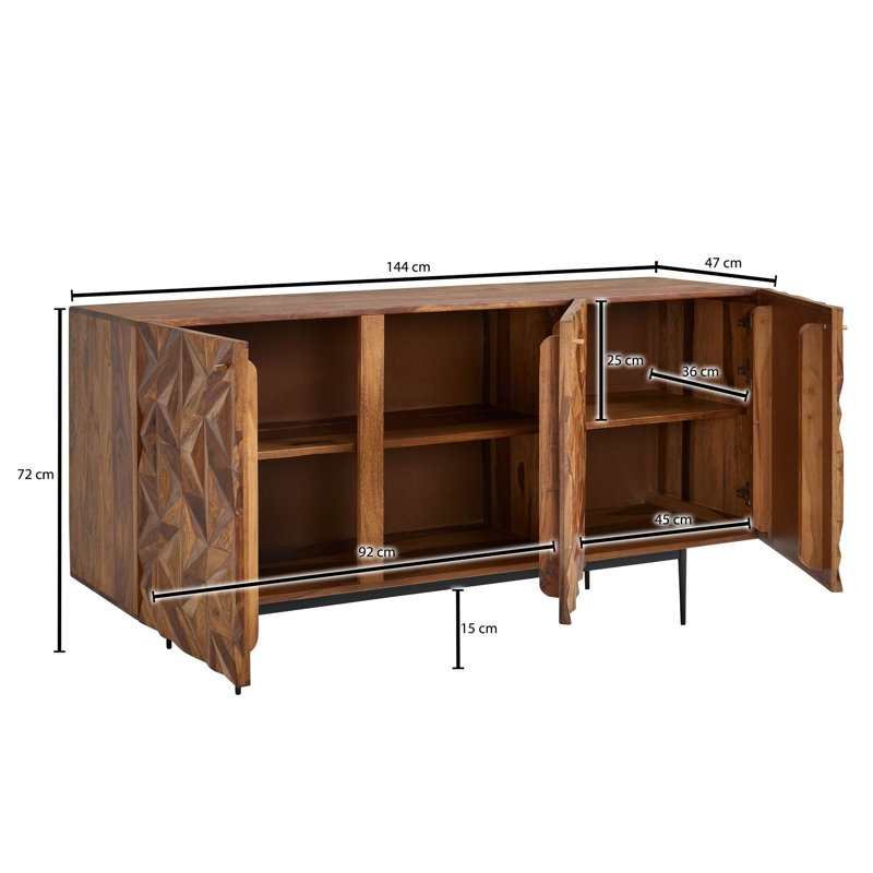 Henbury 144cm Solid Wood Sideboard
