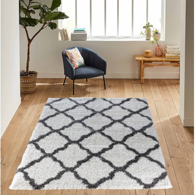 Waylan Geometric Shag Area Rug
