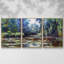 Nymphéas dans le jardin de Monets, 3 pièces-1387882248-1387882249