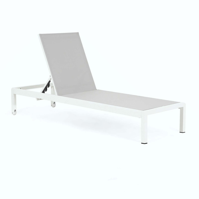 Set of 2 Outdoor Aluminum Chaise Lounge Chairs, 4-Position Adjustable All-Weather Patio Loungers with UV Resistance & 400lbs Weight Capacity for Pool, Beach, Yard & Deck