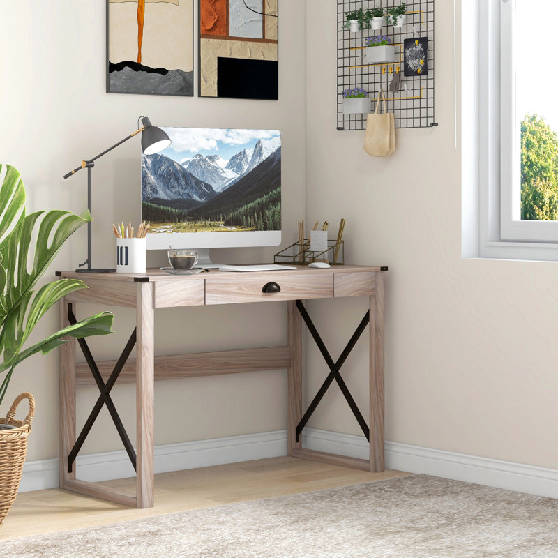 Bureau rustique de 44 po - avec rangement pour un espace de travail pratique et attrayant 44 pouces apprenant à inspirer la créativité