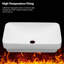 Lavabo de salle de bain semi-encastré en céramique 19 po x 12 po blanc