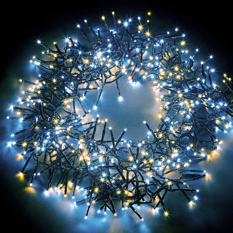 NETTA Cluster Fairy Christmas Lights - 1000 LED / 12M Lit-Length, Warm/Cool White