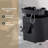Black Salon Shampoo Bowl and Chair Backwash Unit with Extra Large Ceramic Bowl