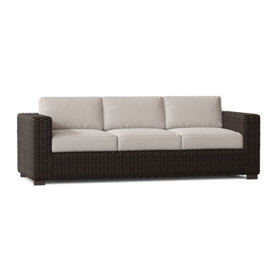 Montecito 93'' High-Density Polyethylene (HDPE) Wicker Outdoor Patio Sofa
