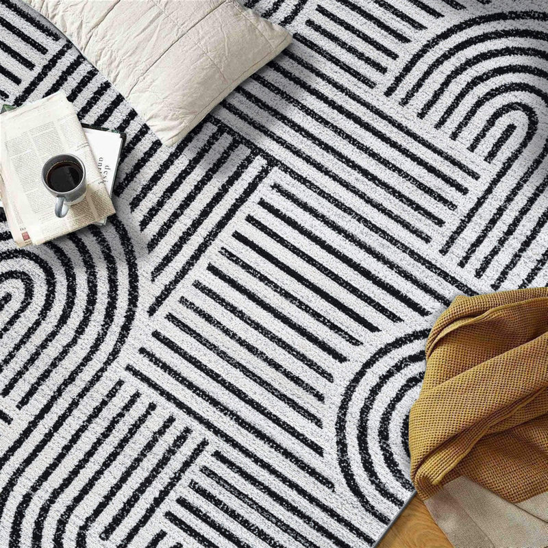 Rambo Bohemian Stripe Arch Design Area Rug, Runner 2' x 7'