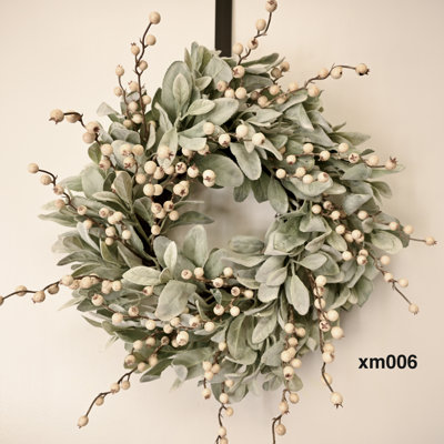 Couronne de porte en agneau 18 po