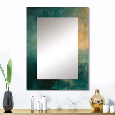 Bleu bleu jaune à l'huile dans le golfe du Mexique - miroir de plate-forme décorative
