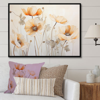Beige Poppy Meadow Melody V