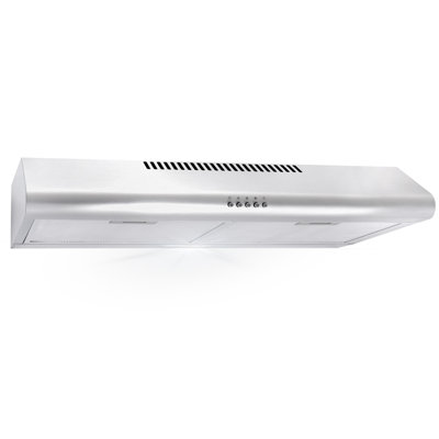 Cosmo 30" 220 CFM Ducted Under Cabinet Range Hood in Silver
