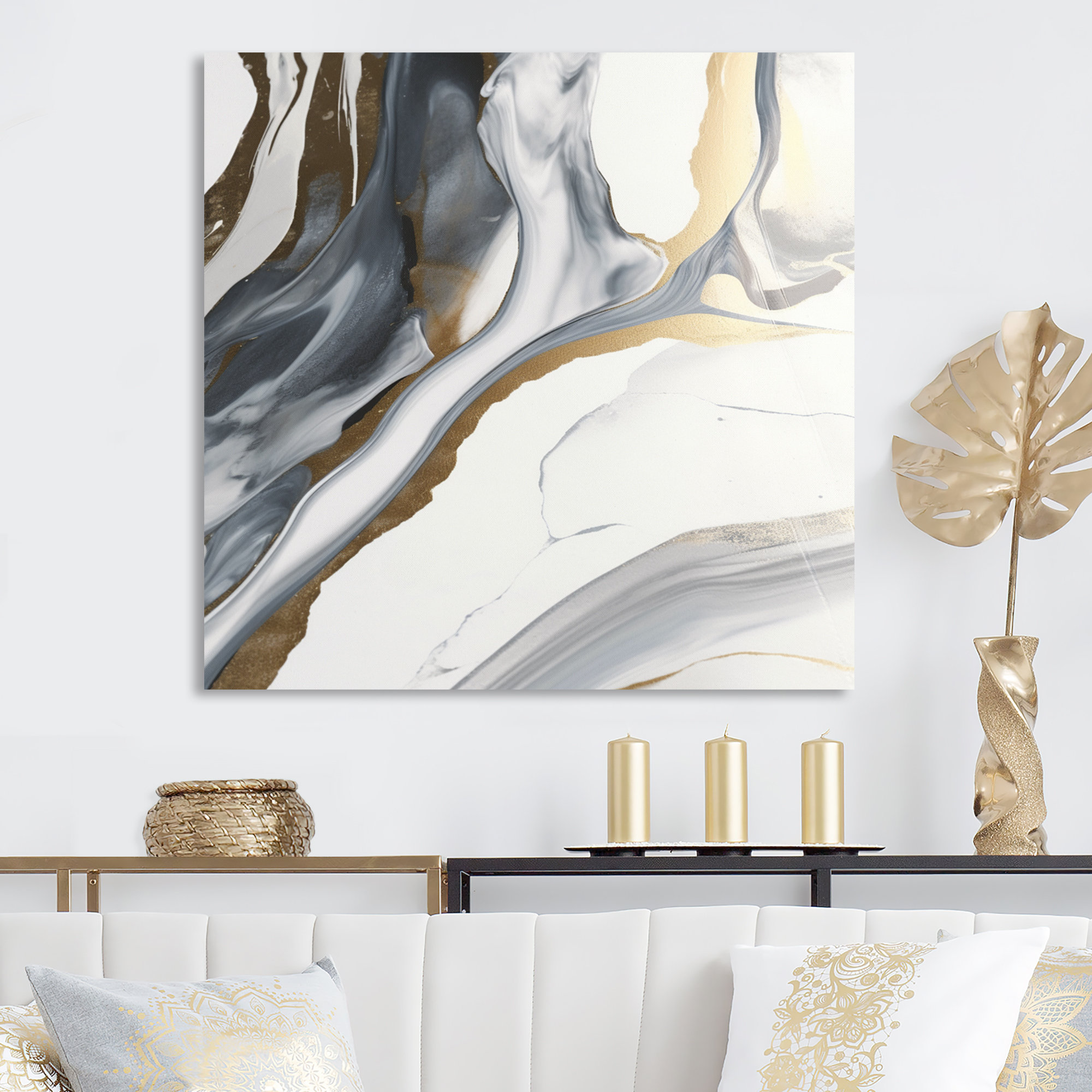 Mercer41 Glam Abstract Wall Decor on Metal | Wayfair