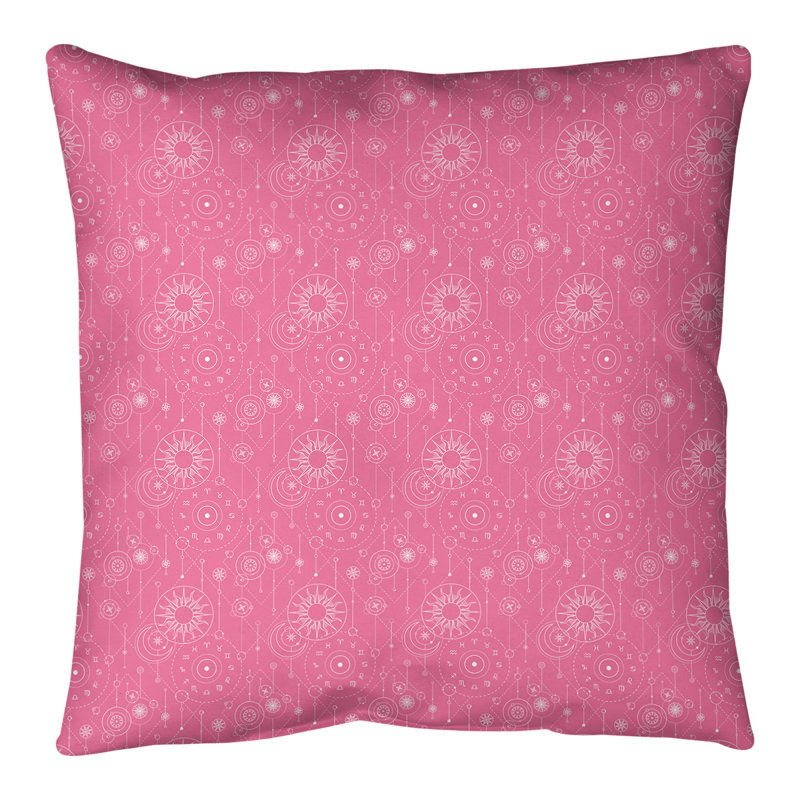 Place de l'astrologie Katelyn Elizabeth, 14 po x 14 po, Rouge violet clair, Duvet alternatif