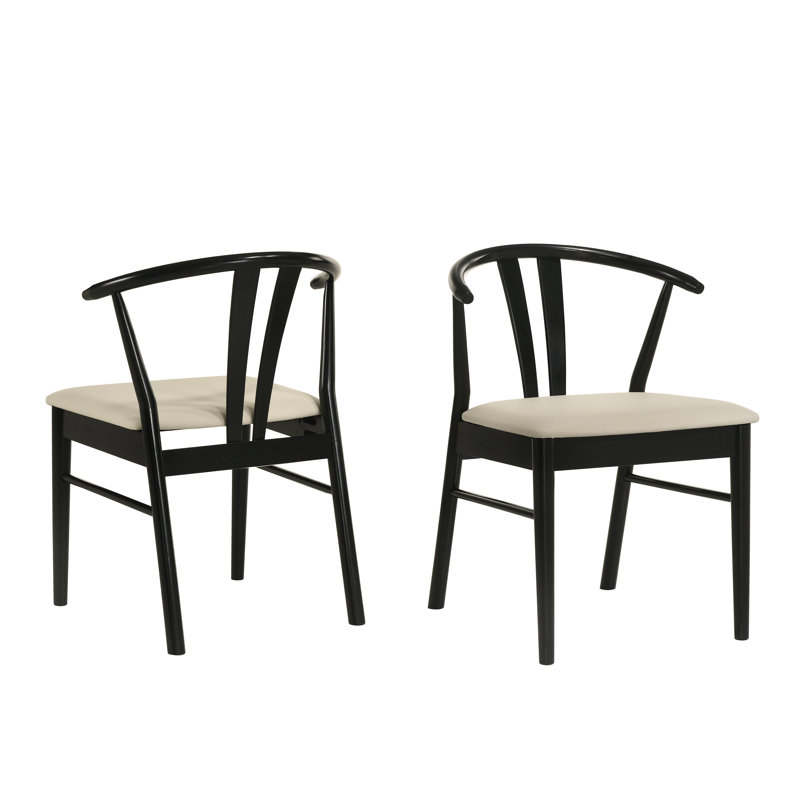 Merrimac Dining Chairs, Set Of 2, Walnut, Black