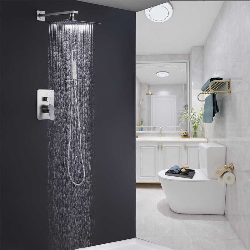 All-In-One Kit with Rough in-Valve,  Brushed Nickel